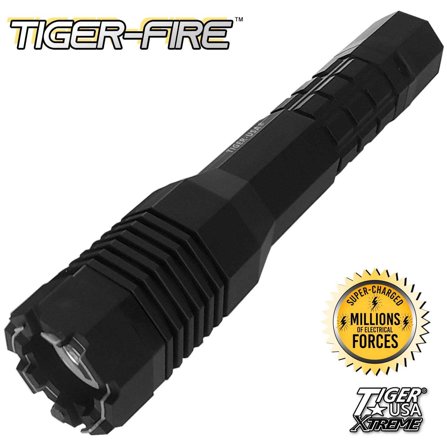 180 Mill V Tiger Fire Tiger USA Xtreme Stun Gun Flashlight