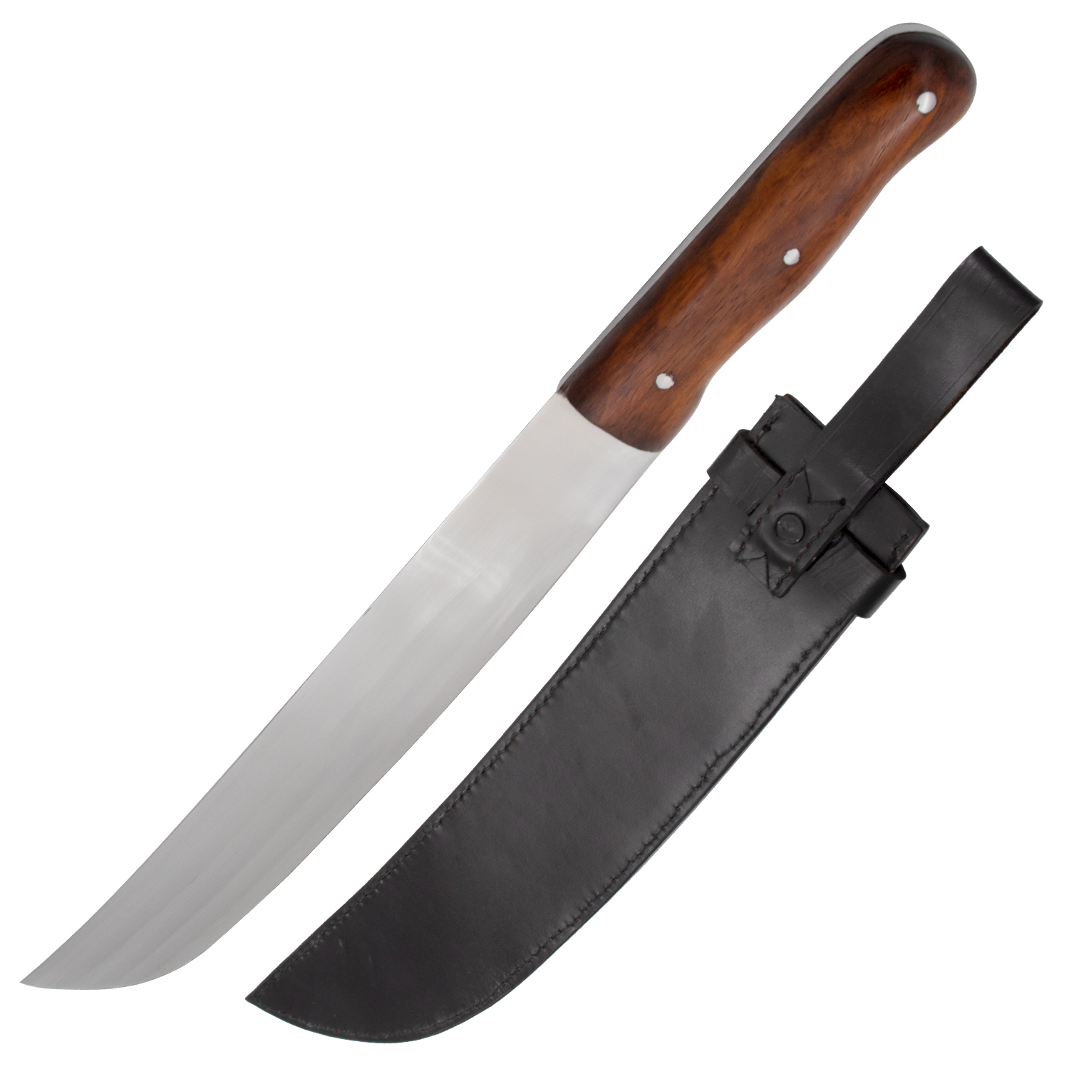 22 Inch Golok Style Full Tang Machete with Leather Sheath