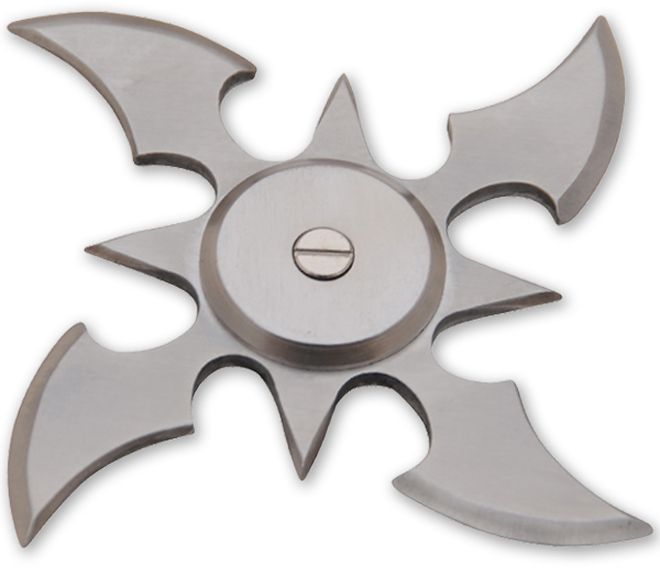 4 Blade Weighted Throwing Star -Silver FB0013-SL