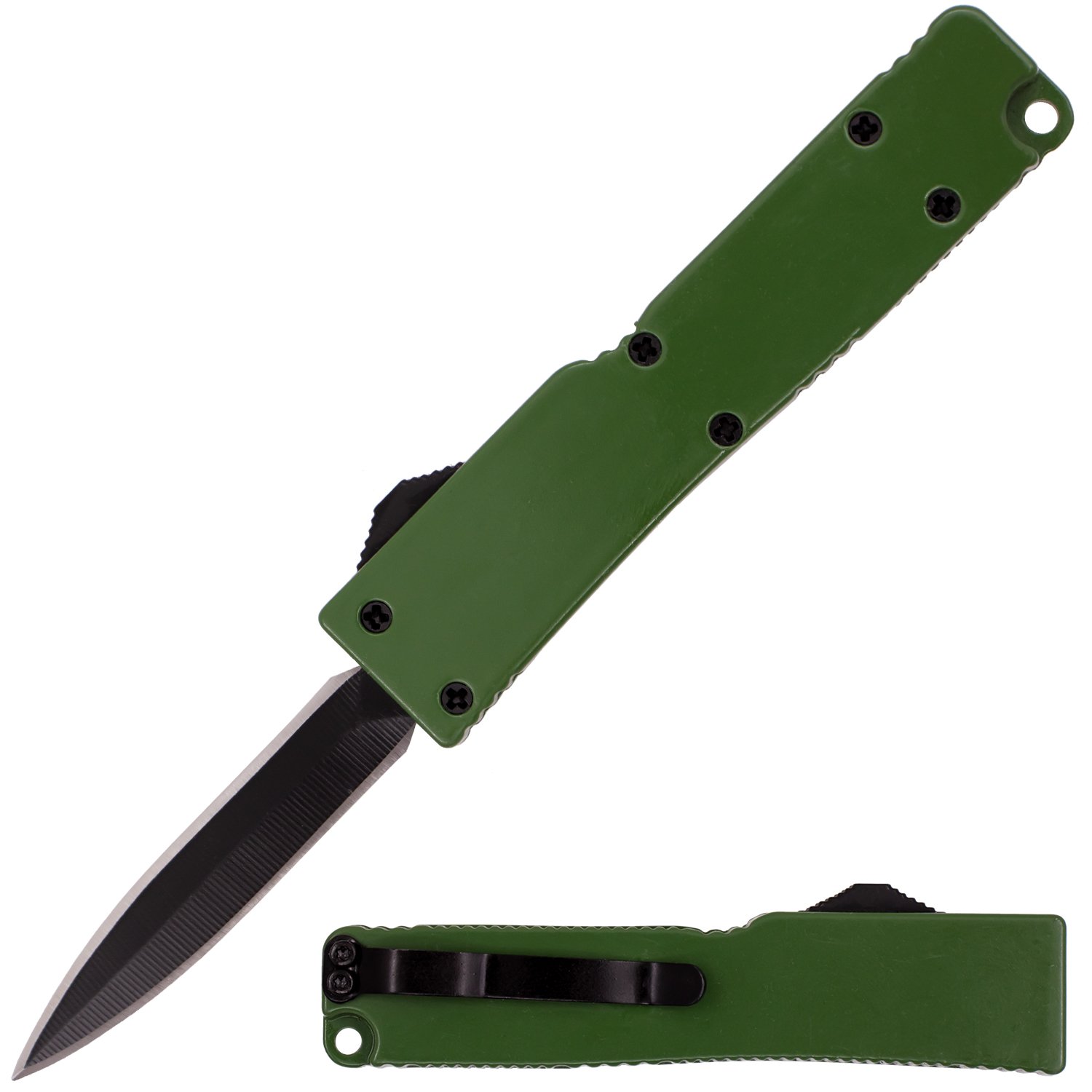 5 Inch OTF Automatic Knife Firecracker A1   Green