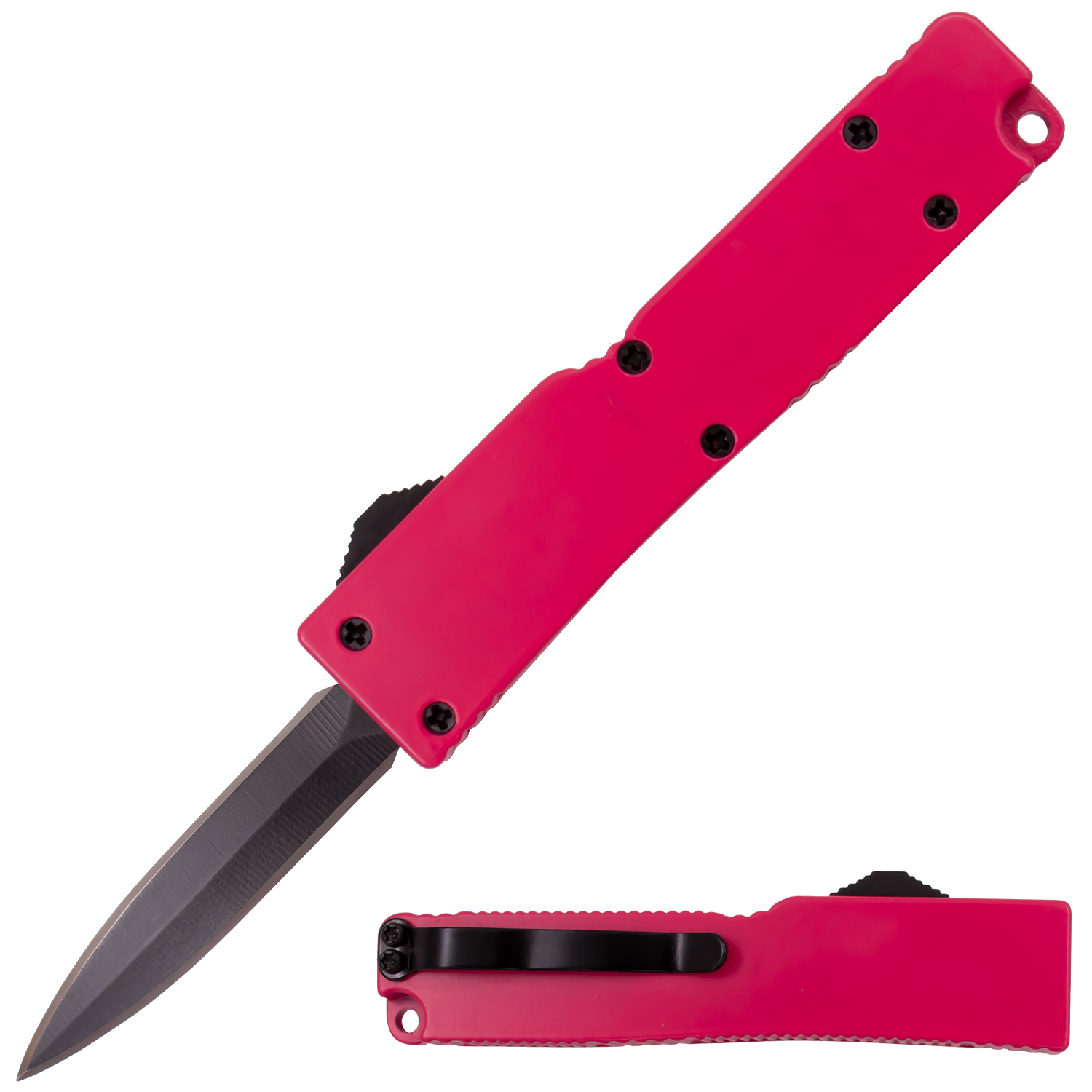 5 Inch OTF Automatic Knife Firecracker A1 Hot Pink