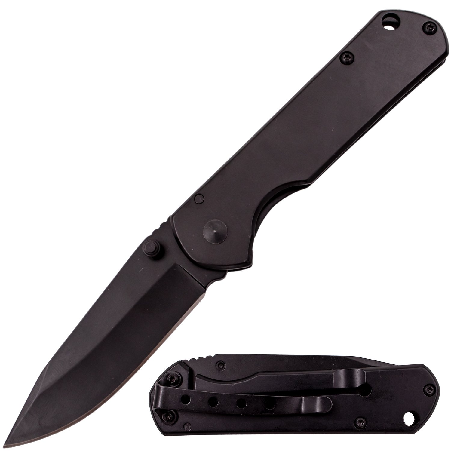 6 Inch MANUAL Folding Knife Black Matte Finish II