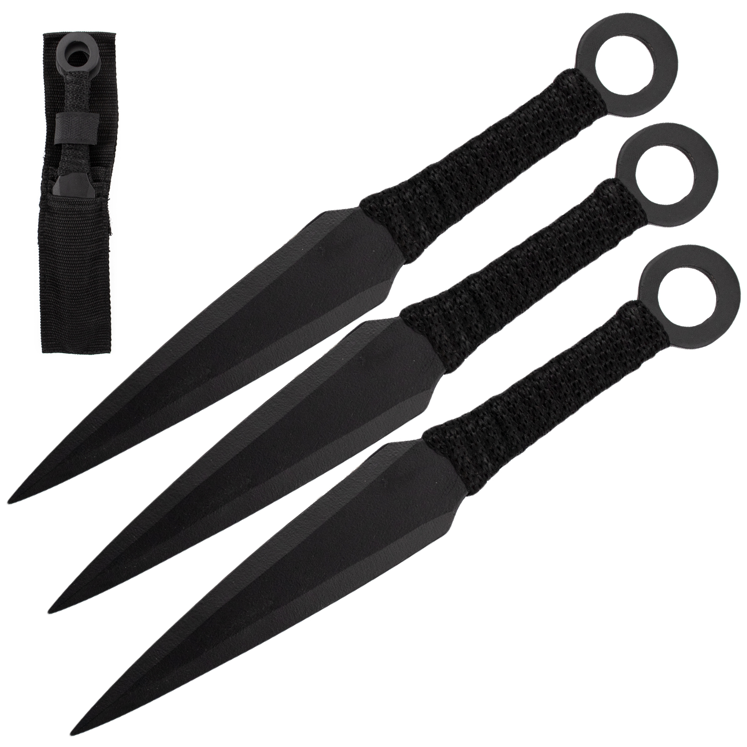 8 Inch Throwing Knife Set (Set of 3) Black
