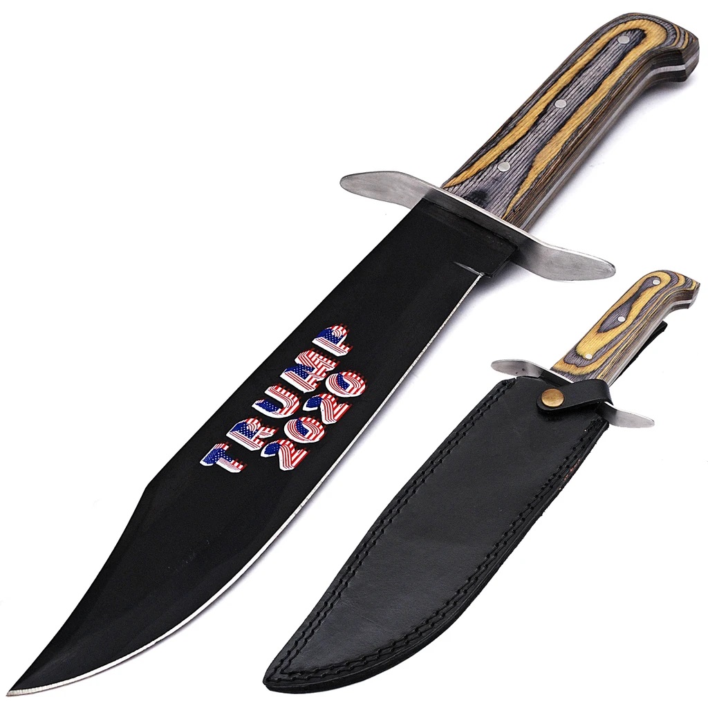 American Flag Trump 2020 Fixed Blade Bowie Knife