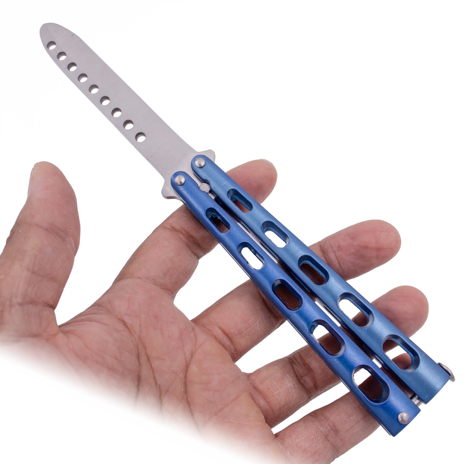 Tiger USA Butterfly Training Knife 440 Stainless 8.85 Inch   Blue Picture 2