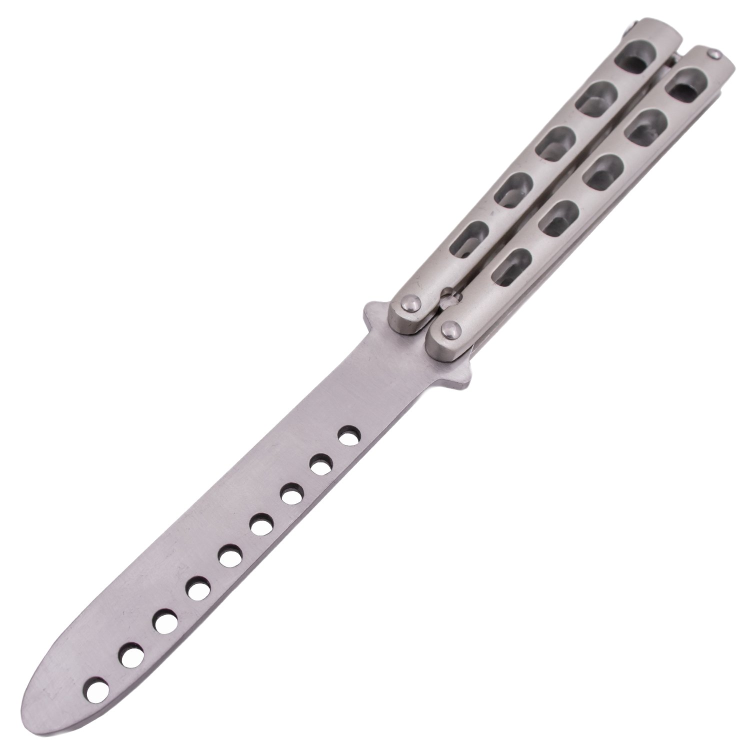 Tiger USA Butterfly Training Knife 440 Stainless 8.85 Inch   Silver Picture 1