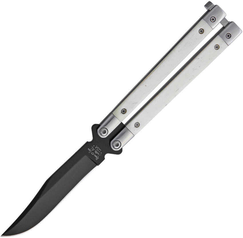 Butterfly Stainless Steel White Bone Handle Knife