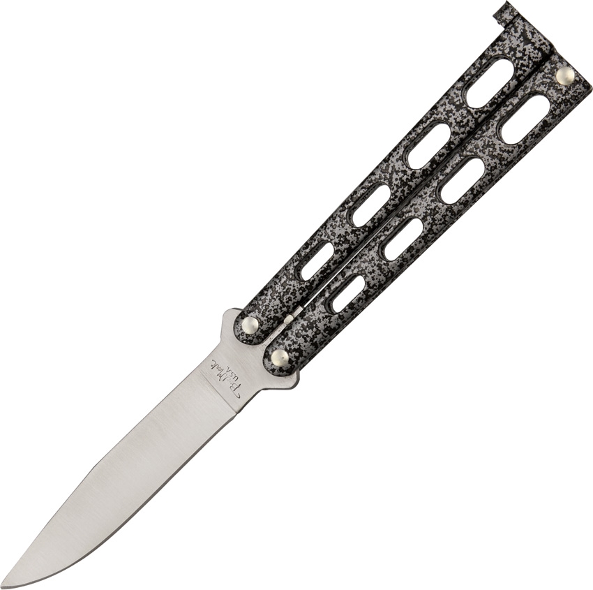 Balisong Black And Silver Metal Alloy Handle Butterfly Knife