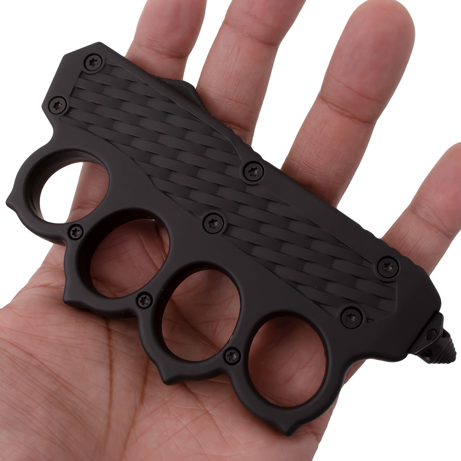 Covert Ops Military Elite Tactical Grip Rubberized OTF Automatic Knuckle Knife Double Edge Blade