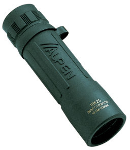10x25 Monocular Green Rubber Covered