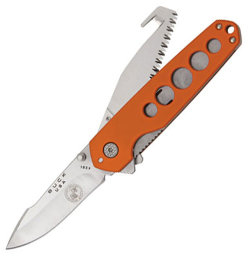 Alpha Crosslock, B&C Safety Orange Rubber Handle, 2 Blades