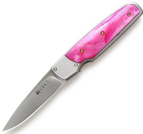 Kommer Fulcrum, Satin Blade, Pink Handle, Plain CR7403P