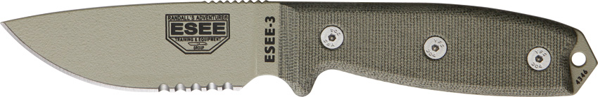 ESEE Model 3 Part Serrated RC3SDT