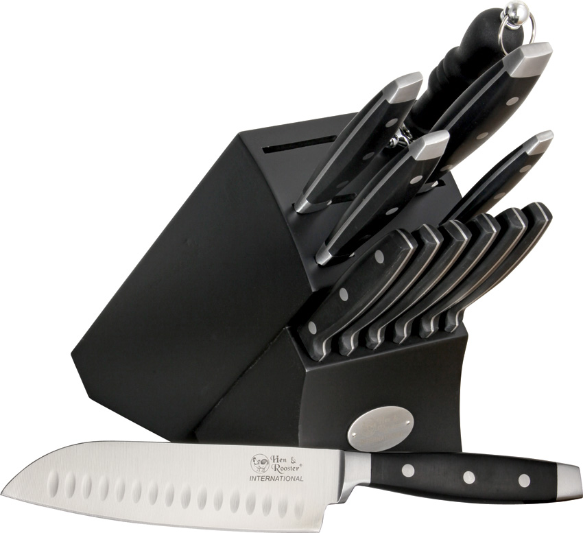 H&R 13 Piece Kitchen Knife Set, I028