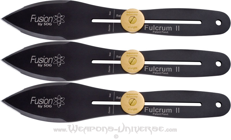Fusion Fulcrum II Triple Throwing Knife Set, SOG Knives, FL-21