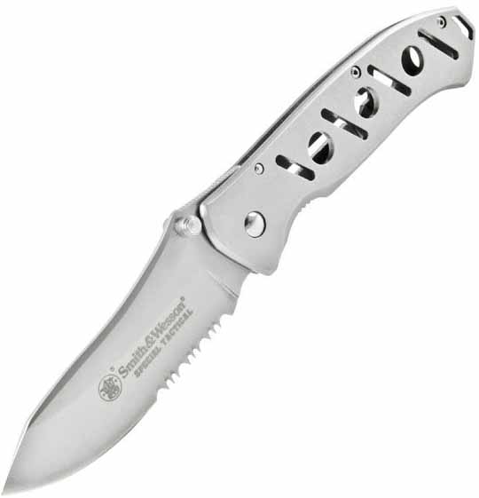 Special Tactical Frame Lock, Drop Point, Serrated, SW3700S