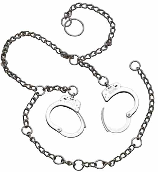 Belly Chains, Nickel, Two Cuffs Seperated, SWC1800