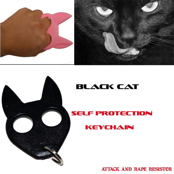 Black Cat Self Defense Keychain -Black CAT-BK