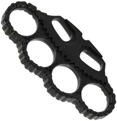 Chain Brass Knuckles, Black