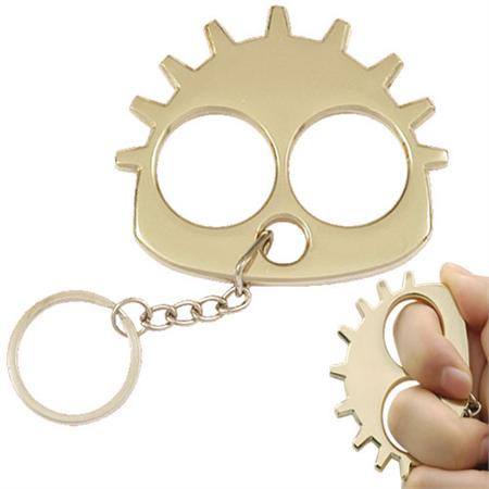 Gearhead Slammer Knuckle Keychain, Gold
