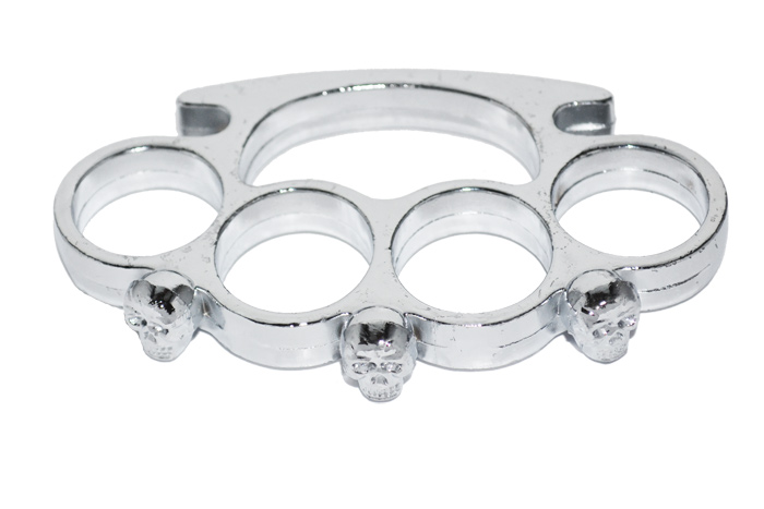 Silver Skull Brass Knuckles 68407