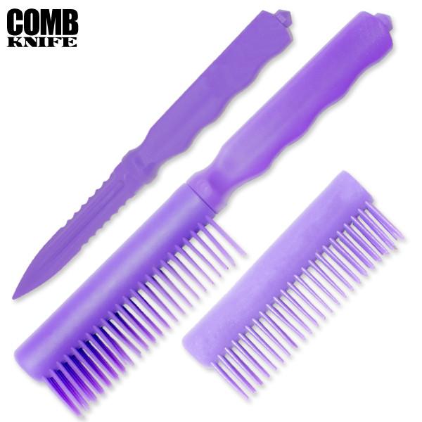 Club Defense Plastic Comb Knife, Purple