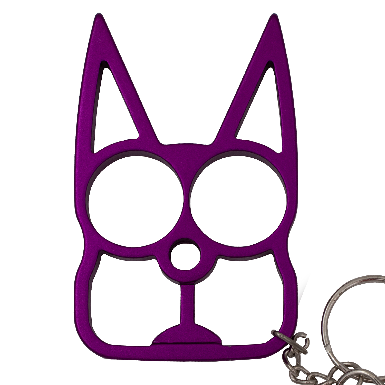 Cat Public Safety Keychain Puruple