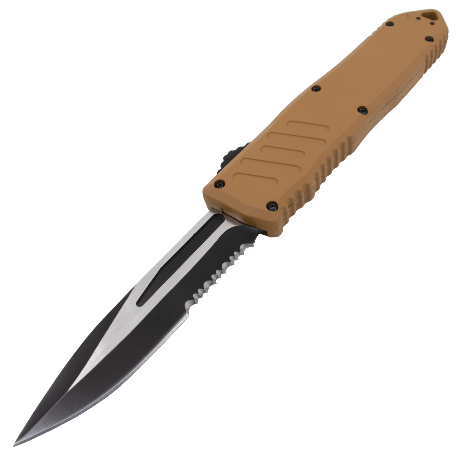 Covert Ops® D2 Tool Steel Automatic OTF Knife 9 Inch Overall Tan