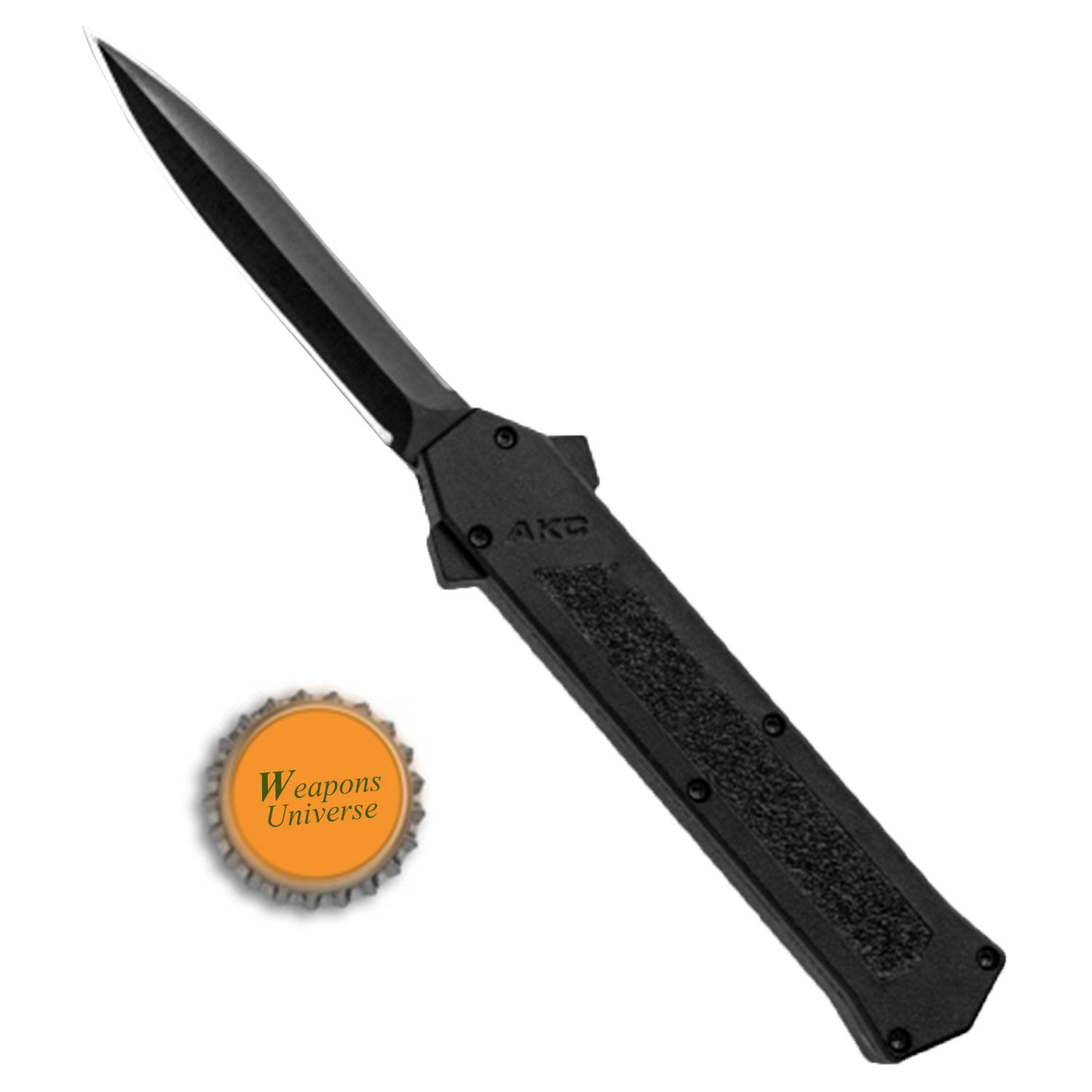 F16 Textured Handle All Black Dagger OTF Automatic Knife