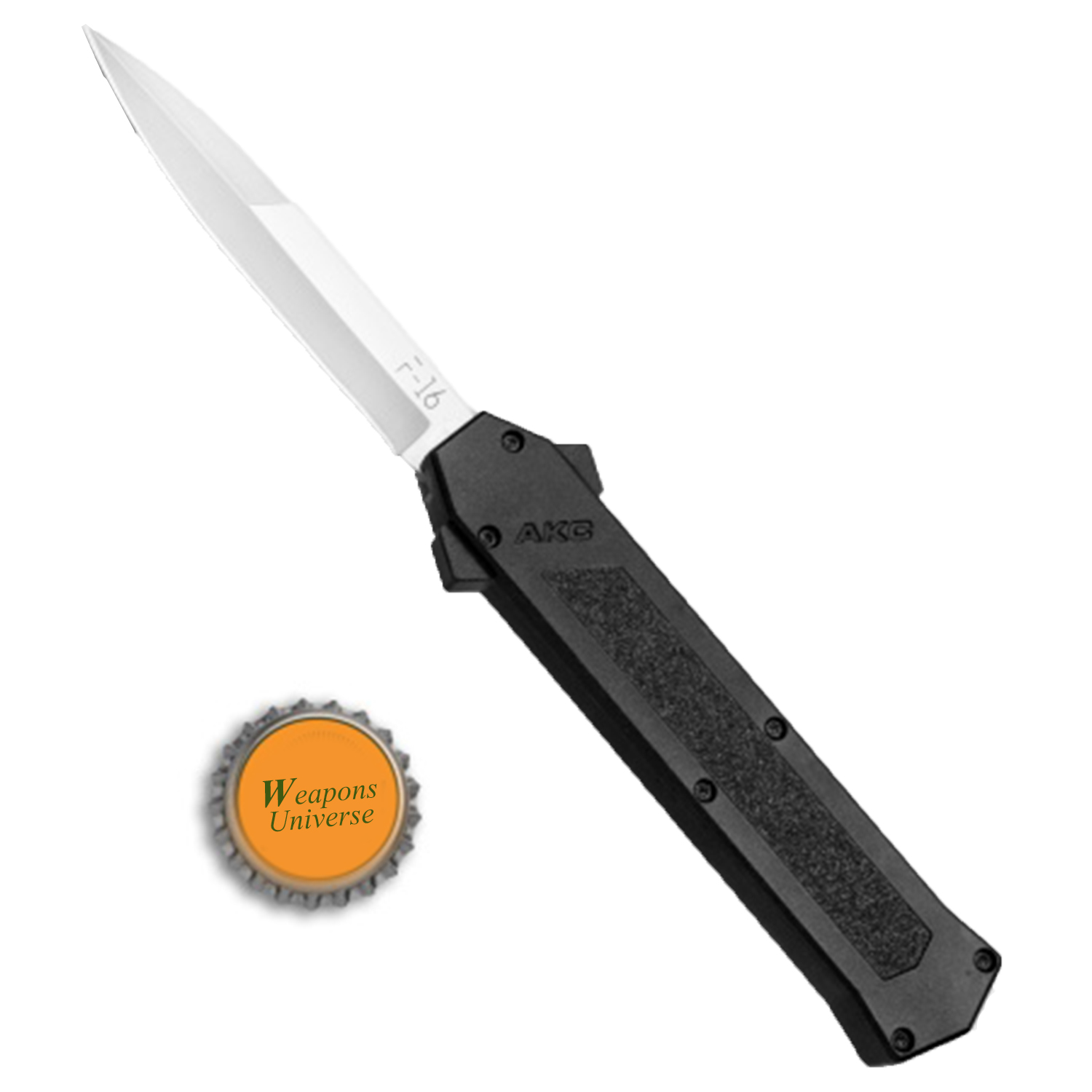 F16 Textured Handle Silver Bayonet OTF Automatic Knife