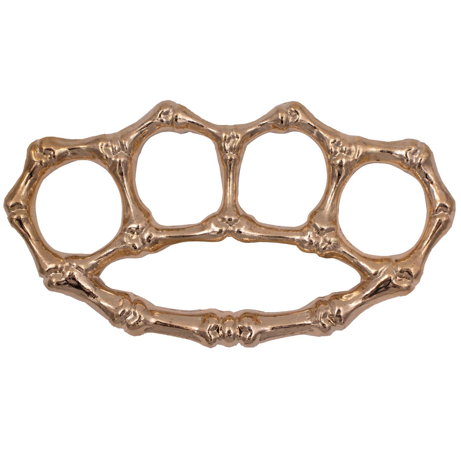 Gold Skeleton Bones Brass Knuckles Mirror Shine Finish