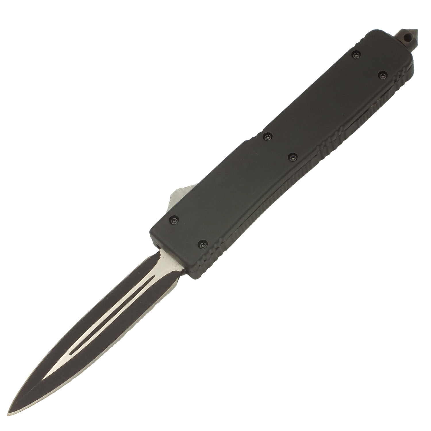 Black Night OTF Black Blade Spearpoint Knife