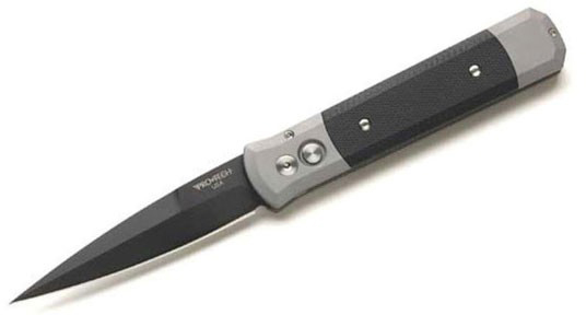 Godfather Automatic - Grey - Black G-10 Inlay - Blade PT900BT