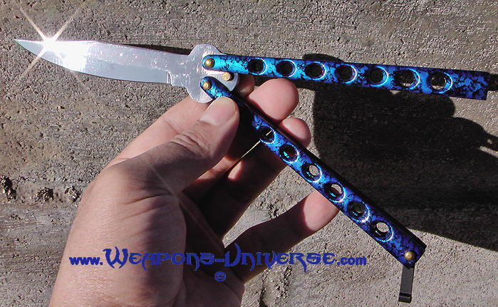 Blue Butterfly Knife