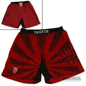 Tokyo Five "Fu" Fight Shorts - Red, 116438