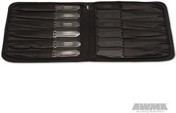 8.5 in. Black & Silver 12 pc. Throwing Knife Set, 15612