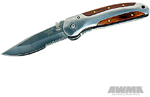 Classic Folder Knife w/Wood Handle, 210158