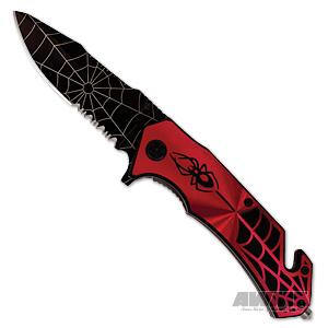 Red Spider Knife Black Blade, 180421