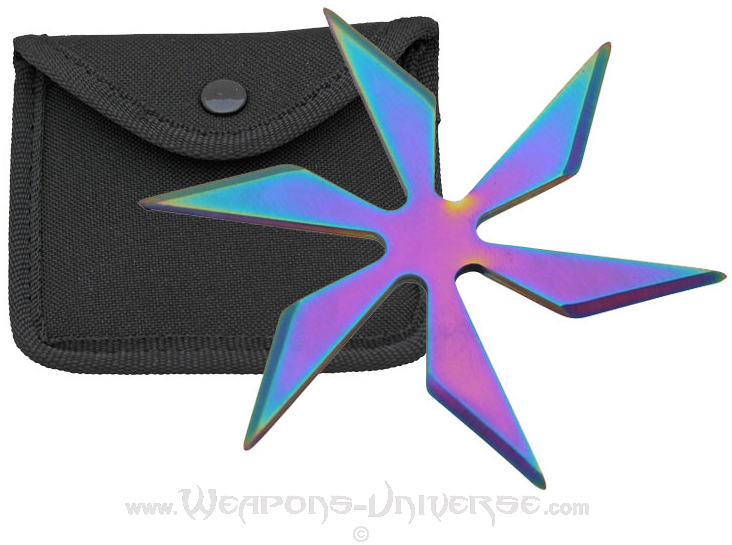 Specter Throwing Star, Rainbow, 3.75 inches