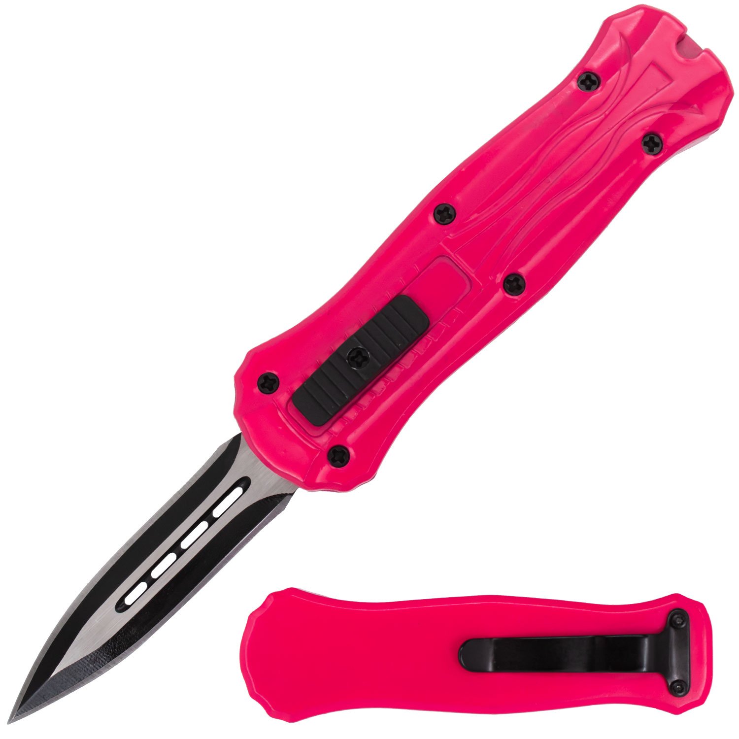 Miniature OTF Automatic Knife   Hot Pink