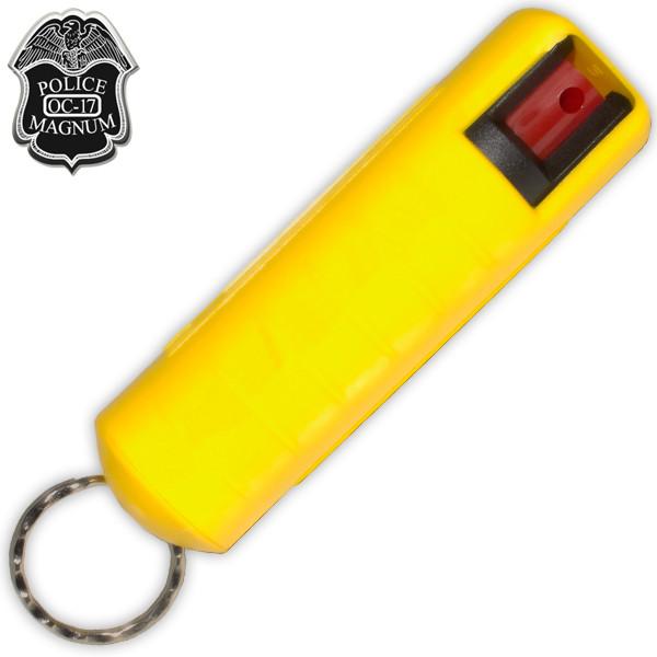 P-404-YL Half Ounce Clamshell Pepper Spray with Clip and Keychain Yellow