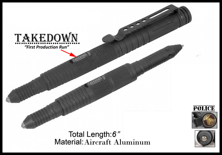 Police & Law Enforcement Tactical Self-defense Tool & Pen Black