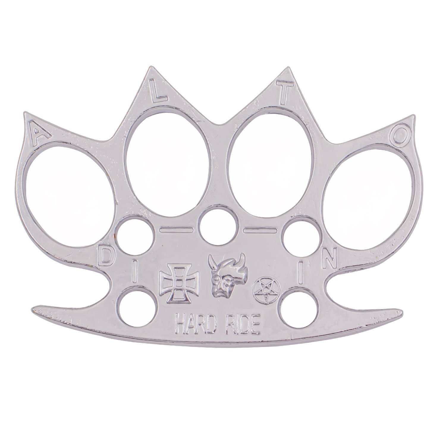 Robbie Dalton Brass Knuckles Irish Steel Spiked Paperweight - Silver, Slash2Gash