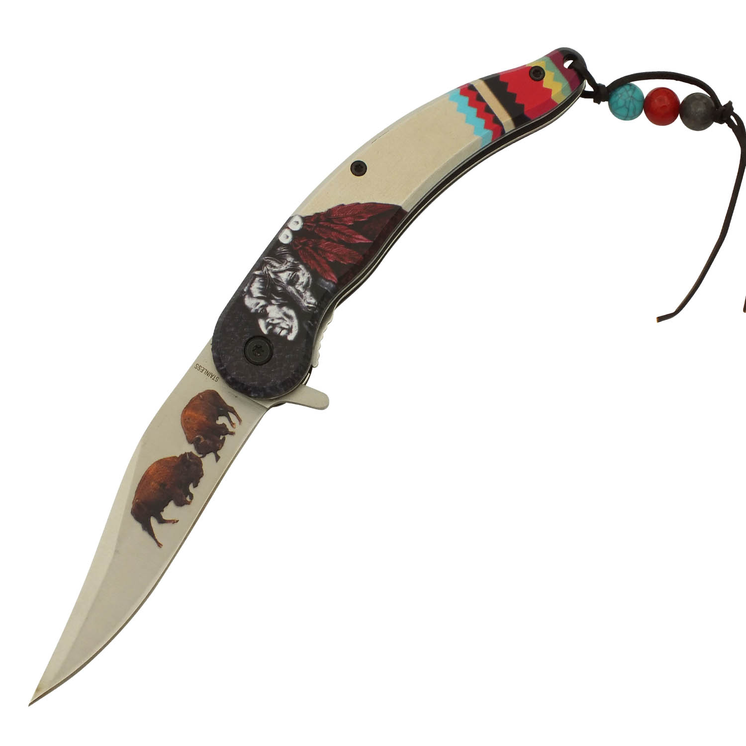 Native American Heritage Spring Assisted Pocket Knife