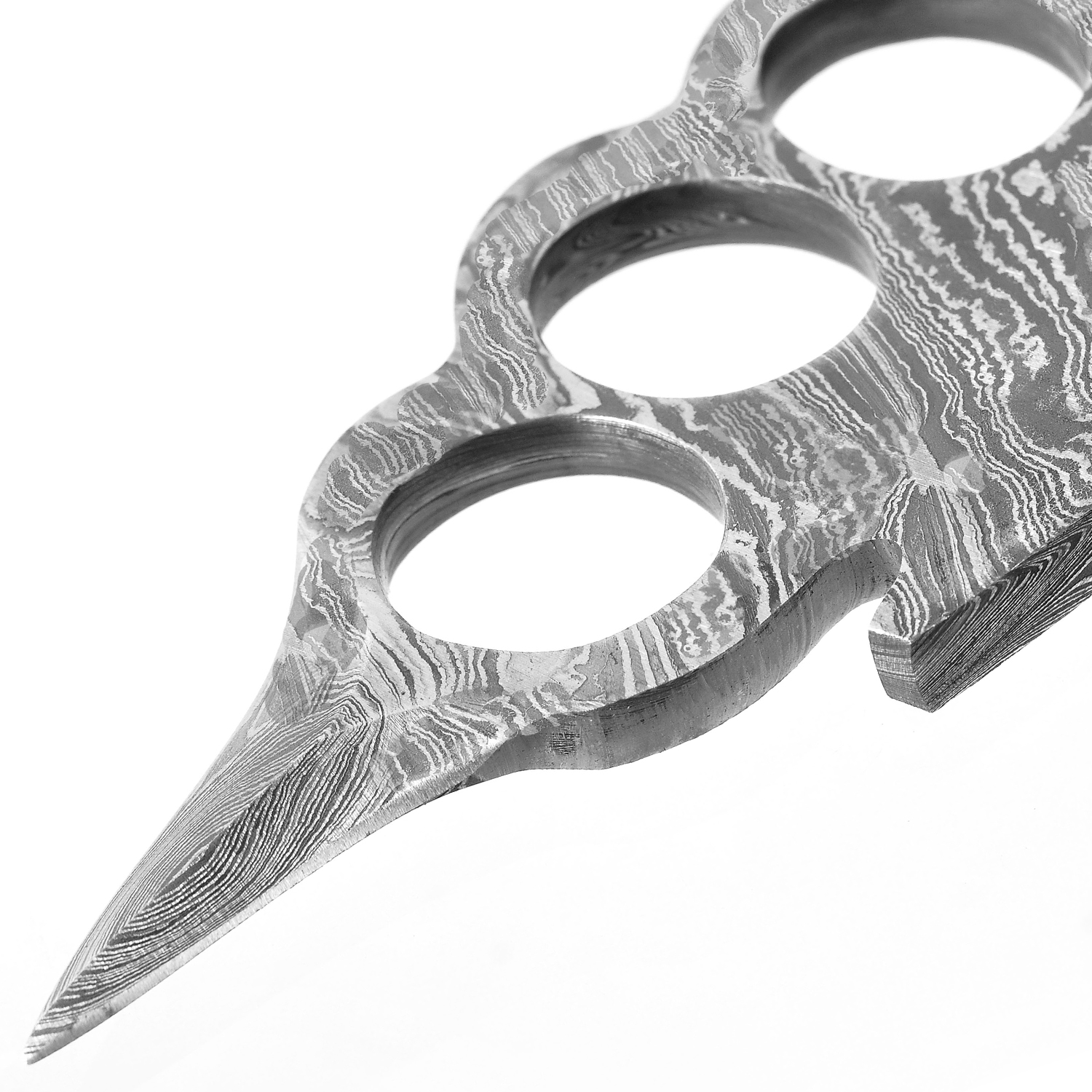 Damascus Steel Brass Knuckle Knife Dagger
