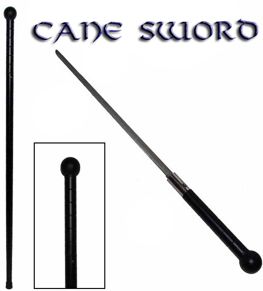 33.5" Walking Cane w/ Hidden sword- Bold Classic Style