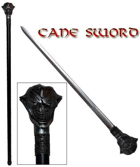 33.5" Walking Cane w/ Hidden Sword- Gargoyle