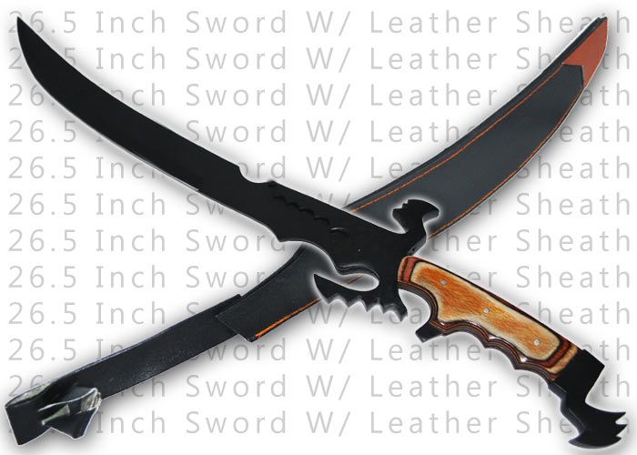 26.5 Inch Sword W/ Leather Sheath MKM-165
