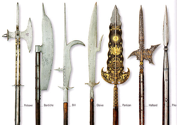 medieval weapons names and pictures