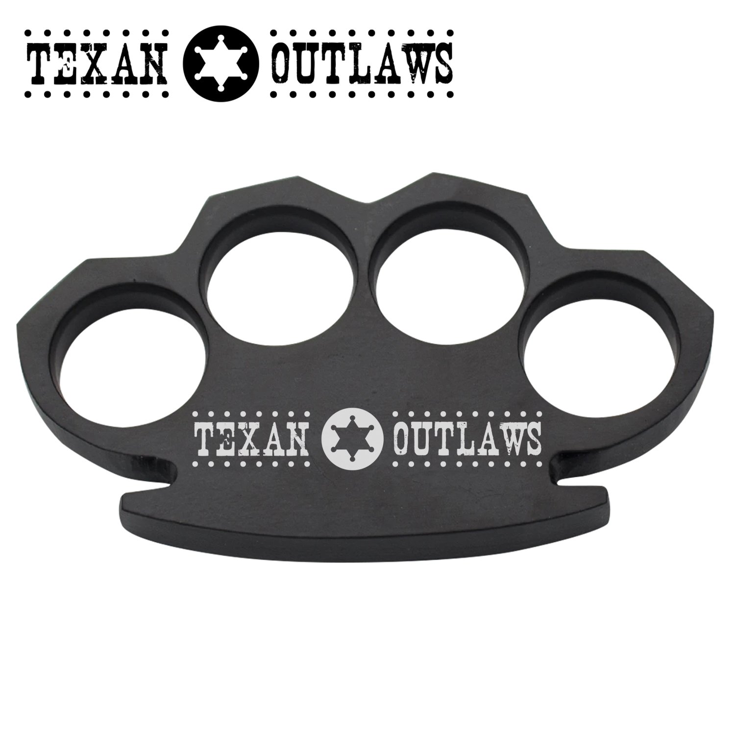 Texas Outlaws Steam Punk Black Solid Metal Paper Weight